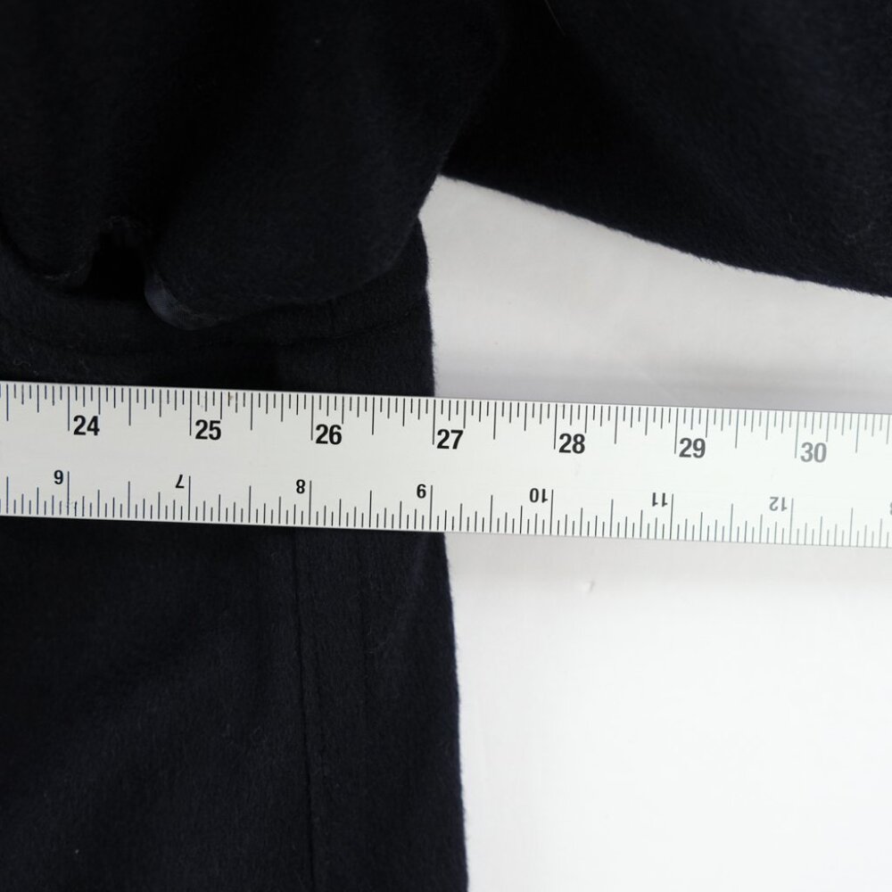 Giesswein Austria Wool Blend Long Coat Black Warm Winter Mens Sz 46R  5 Button - Picture 10 of 13